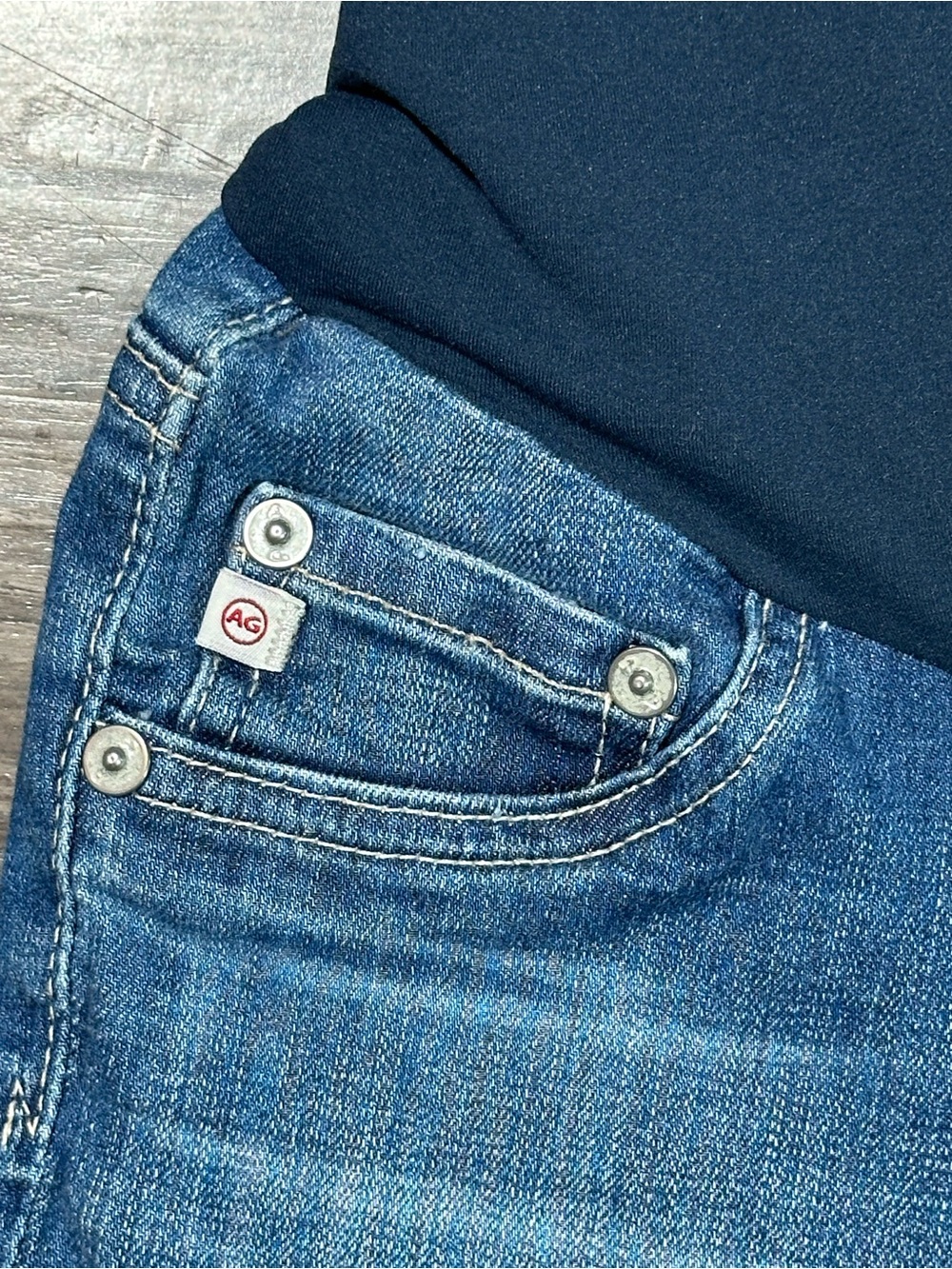 ADRIANO GOLDSCHMIED Secret Belly Panel Maternity Skinny Jeans 25 - Picture 3 of 14